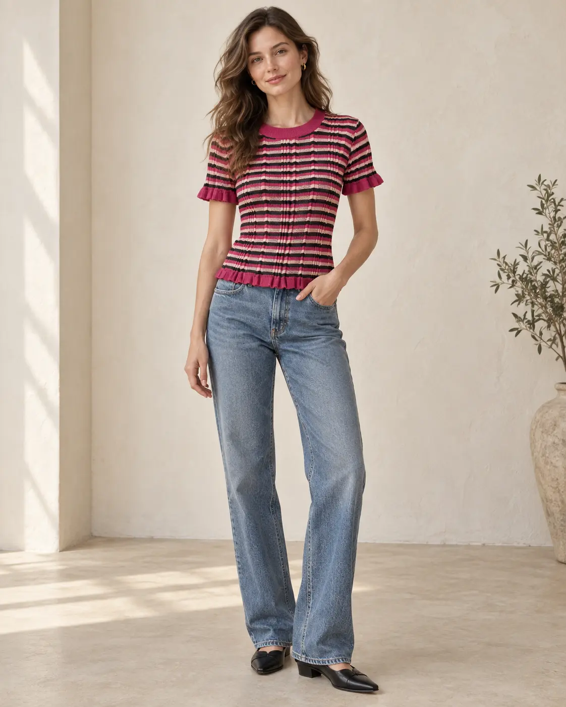 Berry Stripe Knit